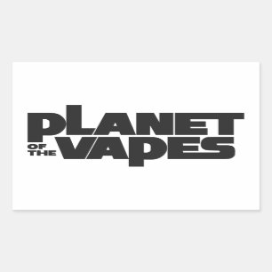 Planet of the vapes rectangular sticker