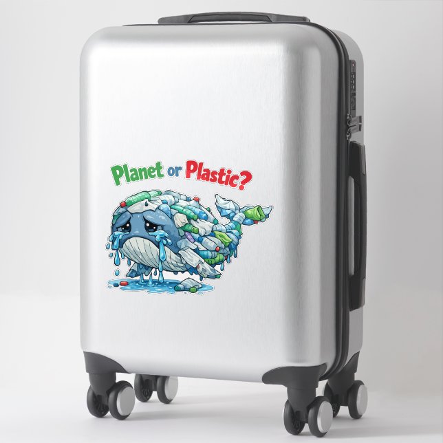 Planet or Plastic? Save the Ocean Whale. (Suitcase)