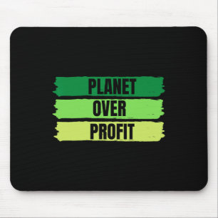 Planet Over Profit Earth Day Vintage  Mouse Pad