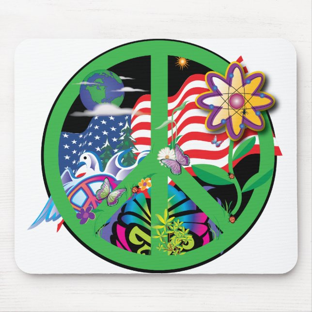 Planet Peace US Mouse Pad (Front)