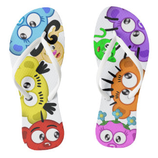 Planet PeekABoo with The Peek-A-Boo Crew Flip/flop Jandals