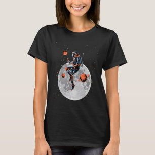 Planet Phone Astronaut Moon Landing Cool Adult Gra T-Shirt