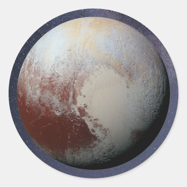 Planet Pluto Classic Round Sticker (Front)