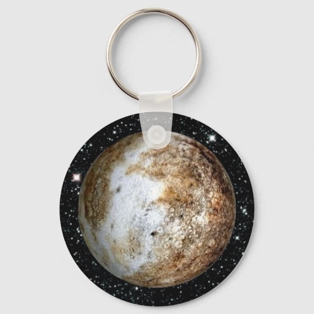 PLANET PLUTO v.2  star background (solar system) ~ Key Ring (Front)