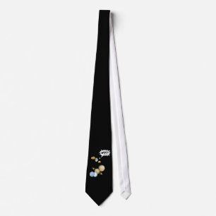 Planet Pluto WTF!? Funny Science Geek Astronomy Tie