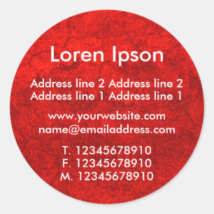 Planet Red Business / Profile Classic Round Sticker