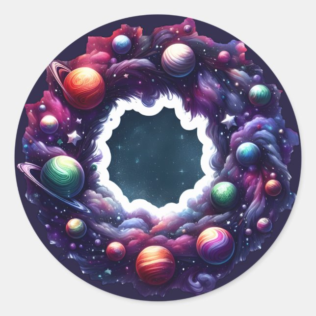 Planet Ring Galaxy Sticker (Front)
