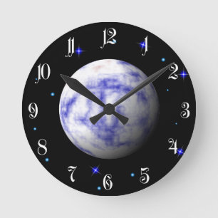 Planet Round Clock