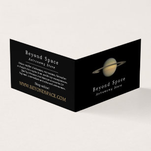 Planet Saturn, Astronomer, Astronomy Store Business Card