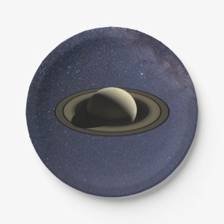Planet Saturn Paper Plate