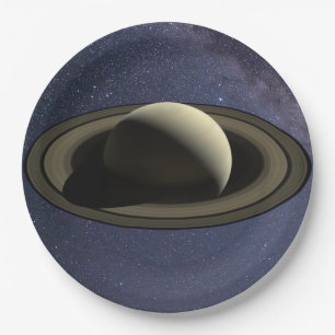 Planet Saturn Paper Plate