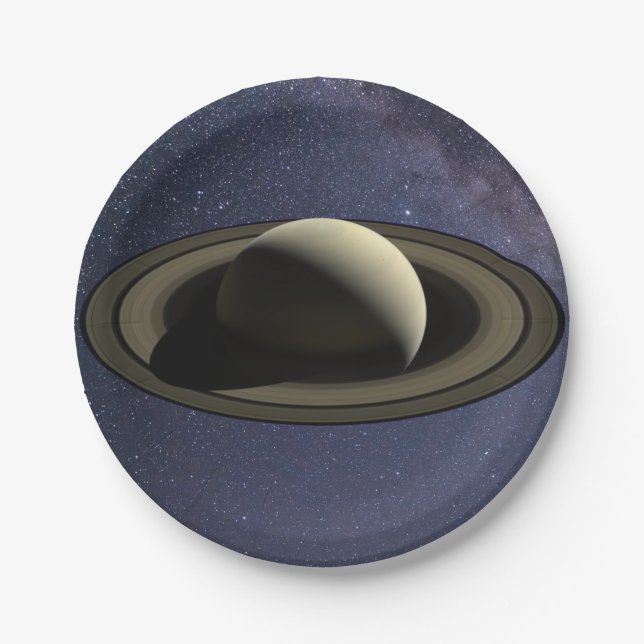 Planet Saturn Paper Plate (Front)