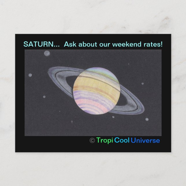 Planet SATURN postcard (Front)