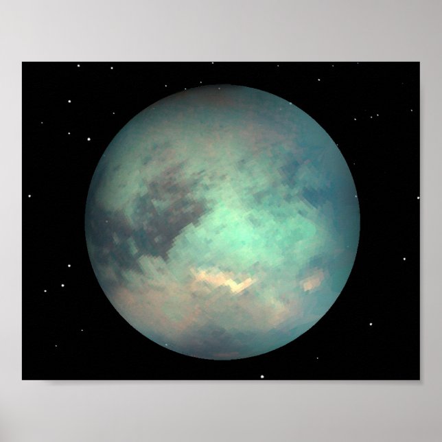Planet Saturn’s Moon Titan Poster (Front)