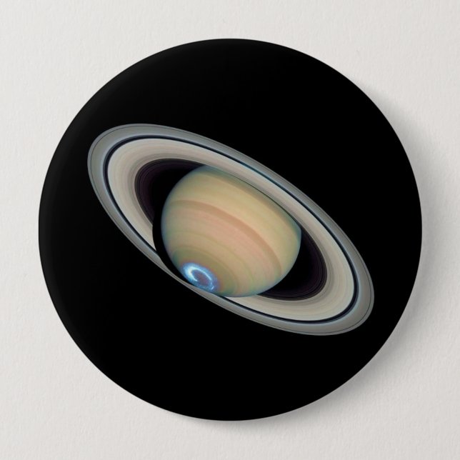 PLANET SATURN (solar system) ~ 10 Cm Round Badge (Front)