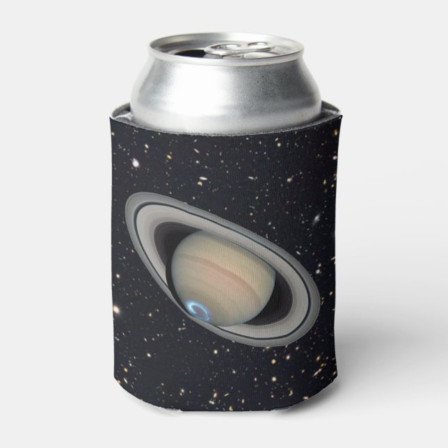 Planet Saturn Starry Sky Can Cooler (Can Front)