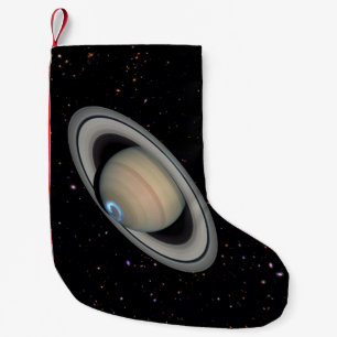 Planet Saturn Starry Sky Small Christmas Stocking