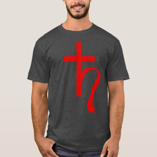 Planet Saturn Symbol (red) T-Shirt