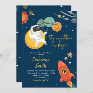 Planet Solar Space Baby Shower Invitation