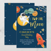 Planet Solar Space Two the Moon Invitation