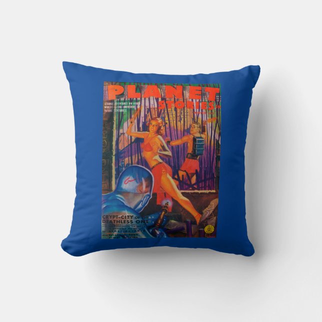 Planet Stories Magazine Cover 3 Cushion (Front)