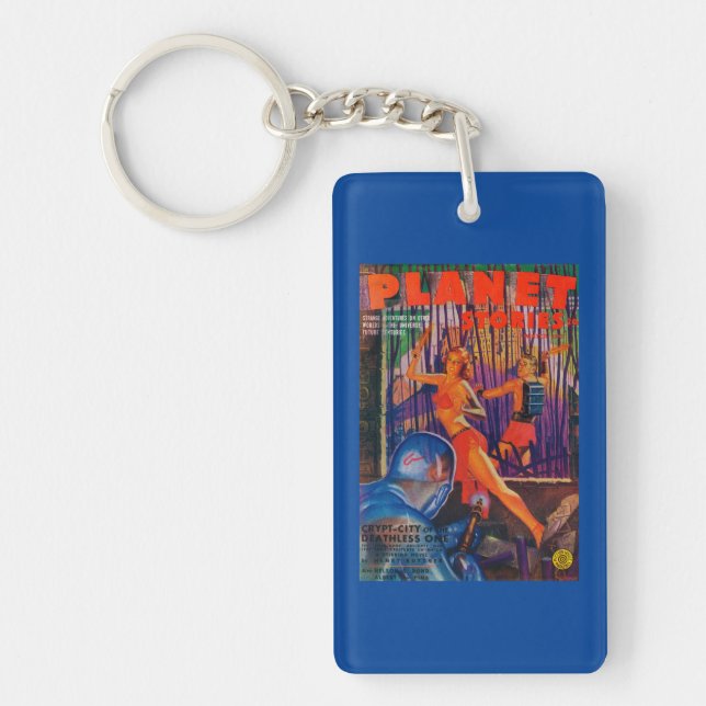 Planet Stories Magazine Cover 3 Key Ring (Front)