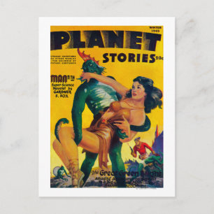 Planet Stories Magazine Cover 4 Postcard