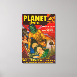 Planet Stories Magazine Cover 5 Canvas Print