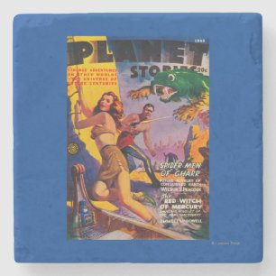 Planet Stories Magazine Cover 5 Stone Coaster