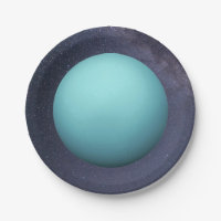 Planet Uranus Paper Plate