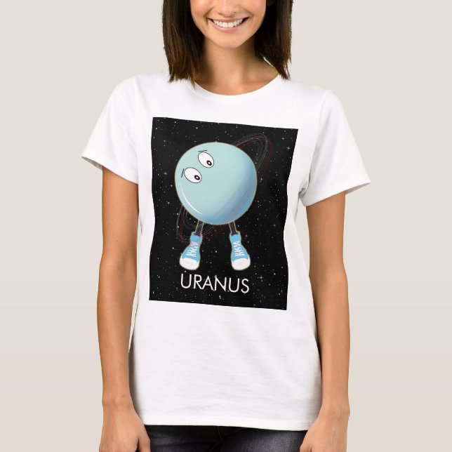 Planet Uranus & Stars T-Shirt (Front)