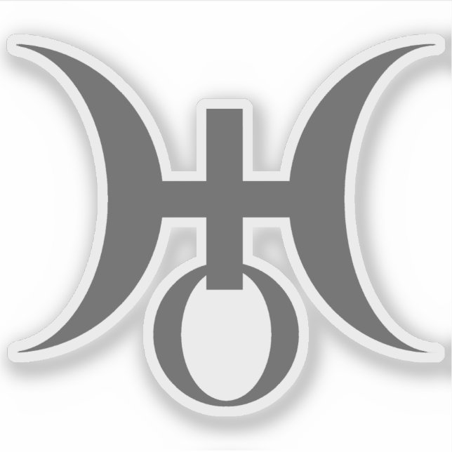 Planet Uranus Symbol (grey) (Front)