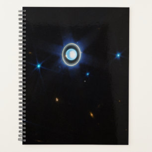 Planet Uranus with Rings and Moons JWST Image Planner