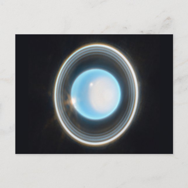 Planet Uranus with Rings JWST Image Postcard (Front)