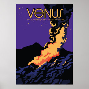Planet Venus space art Poster