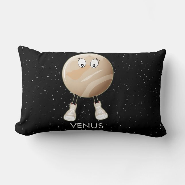 Planet Venus & Stars Lumbar Cushion (Front)