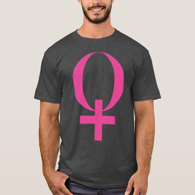 Planet Venus Symbol (pink) T-Shirt (Front)