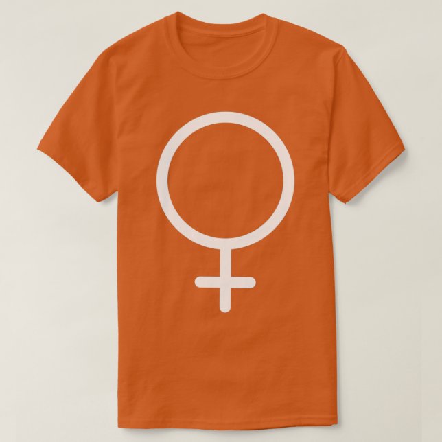 Planet Venus white symbol T-Shirt (Design Front)