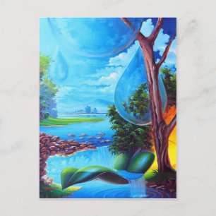 PLANETA ÁGUA - Leomariano artista plastico Postcard