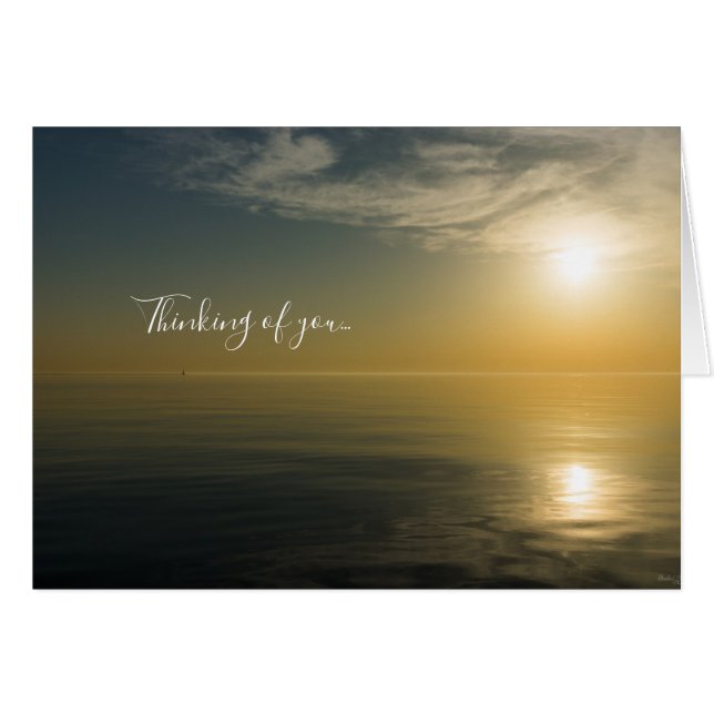 Planetarium Sunrise Thinking Of You Card (Front Horizontal)