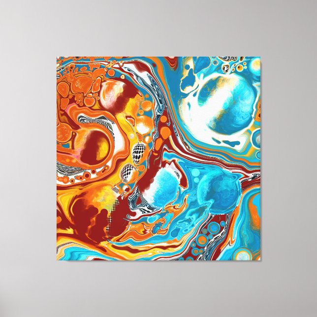 Planetary Bliss Fluid Digital Art   Canvas Print (Front)