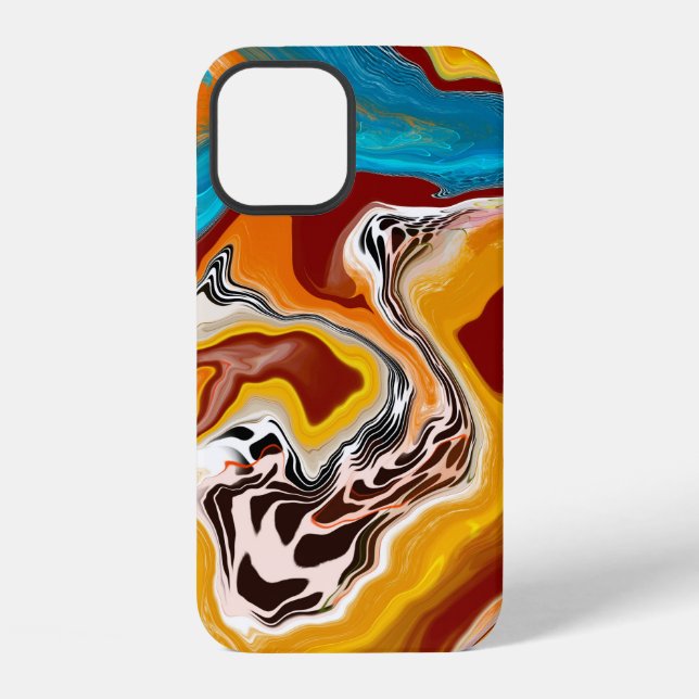 Planetary Bliss Fluid Digital Art   iPhone Case (Back)