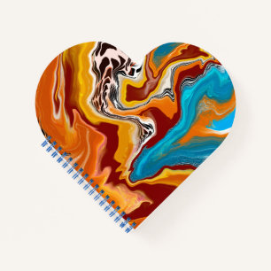 Planetary Bliss Fluid Digital Art     Notebook