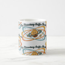 Planetary Coffee Break Retro Space Pattern