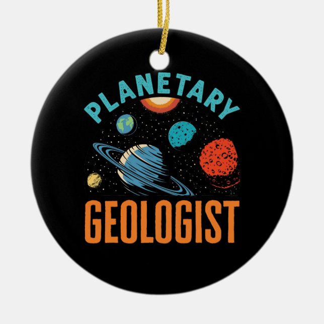 Planetary Geologist Geology  Ceramic Tree Decoration (Front)