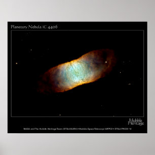 Planetary Nebula IC 4406 Hubble Telescope Photo Poster