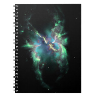 Planetary Nebula Mint Green Periwinkle Notebook