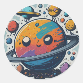 Planetary Party Stickers