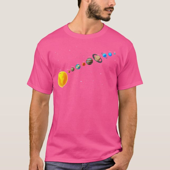 Planetary Solar System - For Science  Astronomy Ne T-Shirt (Front)