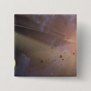 Planetary system Epsilon Eridani 15 Cm Square Badge